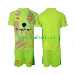 Fotballdrakt Manchester Utd Keeper Barn Bortekit 2024-2025 Kortermet
