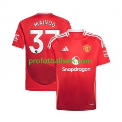 Fotballdrakt Manchester Utd Kobbie Mainoo 37 Herre Hjemmekit 2024-2025 Rød Kortermet