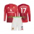 Fotballdrakt Manchester Utd Alejandro Garnacho 17 Barn Hjemmekit 2024-2025 Langermet