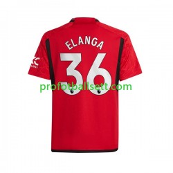 Fotballdrakt Manchester Utd Anthony Elanga 36 Herre Hjemmekit 2023-2024 Kortermet