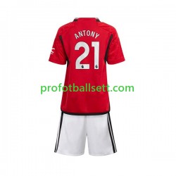 Fotballdrakt Manchester Utd Antony Matheus 21 Barn Hjemmekit 2023-2024 Kortermet
