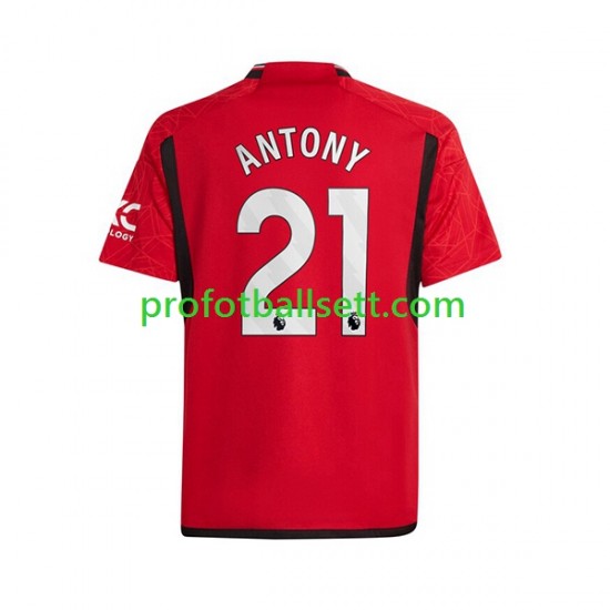 Fotballdrakt Manchester Utd Antony Matheus 21 Herre Hjemmekit 2023-2024 Kortermet