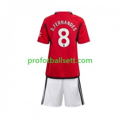 Fotballdrakt Manchester Utd B Fernandes 8 Barn Hjemmekit 2023-2024 Kortermet