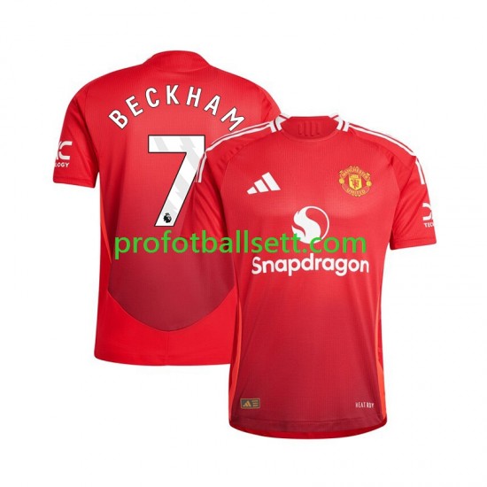 Fotballdrakt Manchester Utd Beckham 7 Herre Hjemmekit 2024-2025 Kortermet