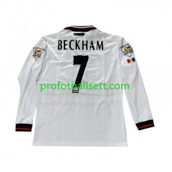 Retro Fotballdrakt Manchester Utd Beckham 7 Herre Bortekit 1998-1999 Langermet