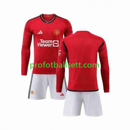 Fotballdrakt Manchester Utd Barn Hjemmekit 2023-2024 Langermet
