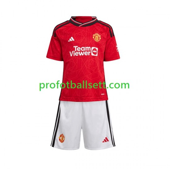 Fotballdrakt Manchester Utd Barn Hjemmekit 2023-2024 Kortermet
