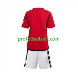 Fotballdrakt Manchester Utd Barn Hjemmekit 2023-2024 Kortermet