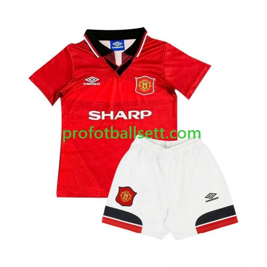 Retro Fotballdrakt Manchester Utd Barn Hjemmekit 1994 Kortermet