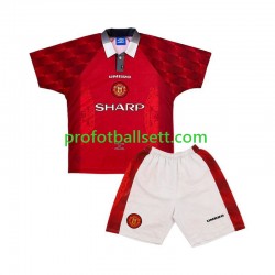 Retro Fotballdrakt Manchester Utd 1996 Barn Hjemmekit Kortermet