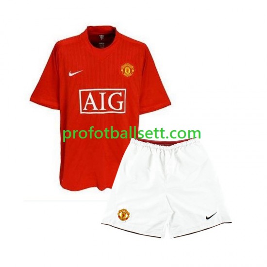 Retro Fotballdrakt Manchester Utd 2007 Barn Hjemmekit Kortermet