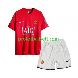 Retro Fotballdrakt Manchester Utd 2007 Barn Hjemmekit Kortermet