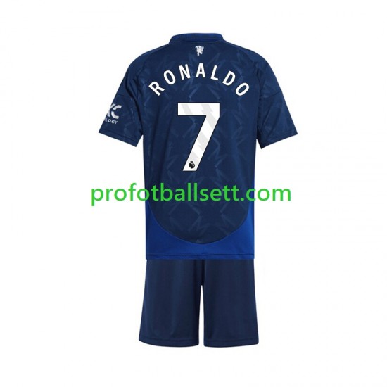 Fotballdrakt Manchester Utd Cristiano Ronaldo 7 Barn Bortekit 2024-2025 Kortermet