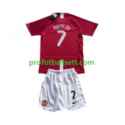 Retro Fotballdrakt Manchester Utd Cristiano Ronaldo 7 Champion League 2007 Barn Hjemmekit Kortermet