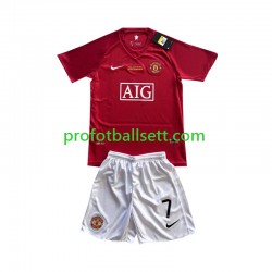 Retro Fotballdrakt Manchester Utd Cristiano Ronaldo 7 Champion League 2007 Barn Hjemmekit Kortermet