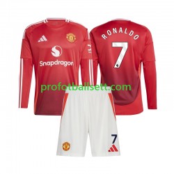 Fotballdrakt Manchester Utd Cristiano Ronaldo 7 Barn Hjemmekit 2024-2025 Langermet