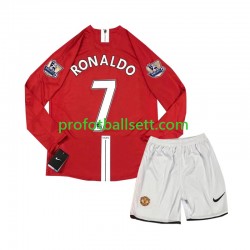 Retro Fotballdrakt Manchester Utd Cristiano Ronaldo 7 2007 Barn Hjemmekit Langermet
