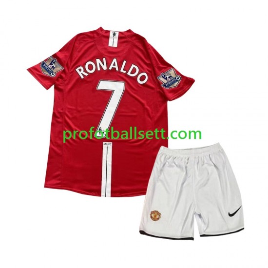 Retro Fotballdrakt Manchester Utd Cristiano Ronaldo 7 2007 Barn Hjemmekit Kortermet