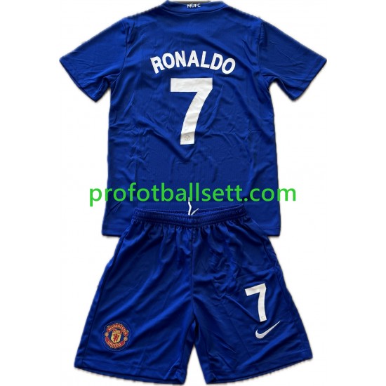 Retro Fotballdrakt Manchester Utd Cristiano Ronaldo 7 -2009 Barn Tredjekit 2008 Kortermet
