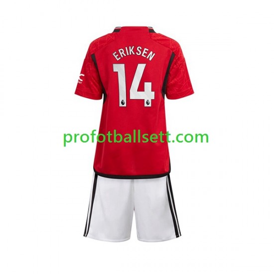 Fotballdrakt Manchester Utd Eriksen 14 Barn Hjemmekit 2023-2024 Kortermet