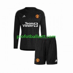 Fotballdrakt Manchester Utd Keeper Barn Tredjekit 2023-2024 Langermet