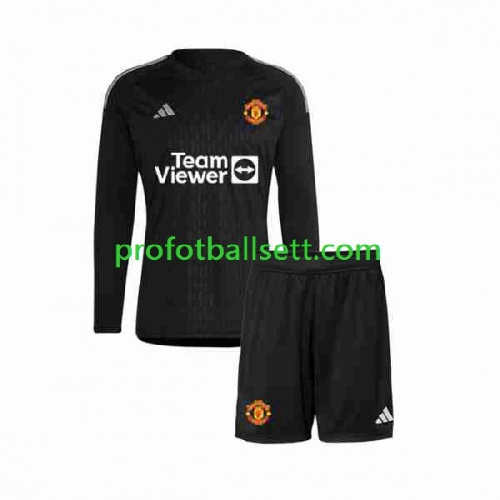 Fotballdrakt Manchester Utd Keeper Barn Tredjekit 2023-2024 Langermet