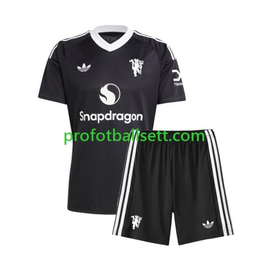 Fotballdrakt Manchester Utd Keeper Barn Tredjekit 2024-2025 Kortermet