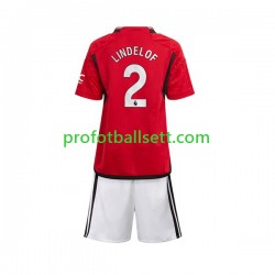 Fotballdrakt Manchester Utd Lindelof 2 Barn Hjemmekit 2023-2024 Kortermet