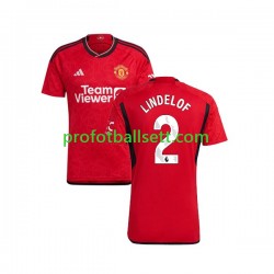 Fotballdrakt Manchester Utd Lindelof 2 Herre Hjemmekit 2023-2024 Kortermet