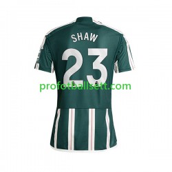 Fotballdrakt Manchester Utd Luke Shaw 23 Herre Bortekit 2023-2024 Kortermet