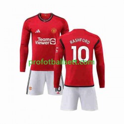 Fotballdrakt Manchester Utd Marcus Rashford 10 Barn Hjemmekit 2023-2024 Langermet