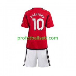 Fotballdrakt Manchester Utd Marcus Rashford 10 Barn Hjemmekit 2023-2024 Kortermet