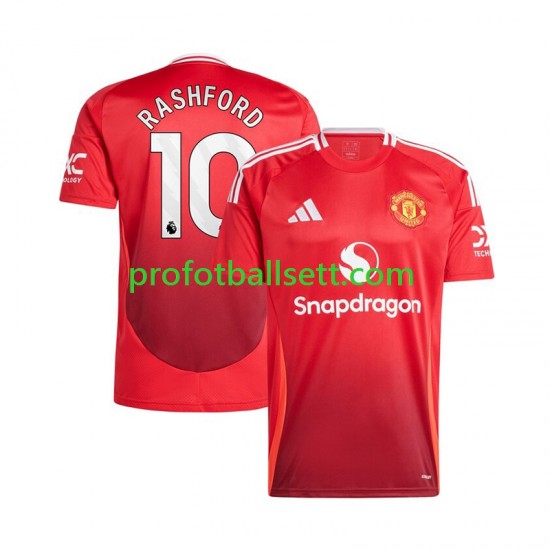 Fotballdrakt Manchester Utd Marcus Rashford 10 Herre Hjemmekit 2024-2025 Rød Kortermet