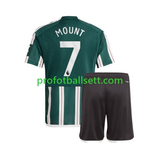 Fotballdrakt Manchester Utd Mason Mount 7 Barn Bortekit 2023-2024 Kortermet