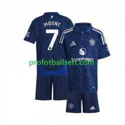 Fotballdrakt Manchester Utd Mason Mount 7 Barn Bortekit 2024-2025 Rød Kortermet