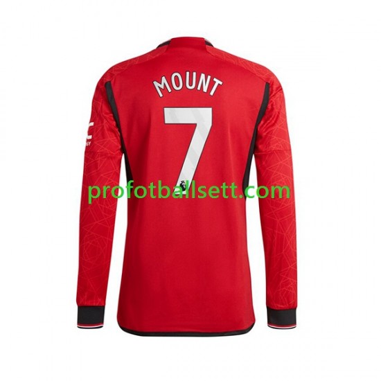 Fotballdrakt Manchester Utd Mount 7 Herre Hjemmekit 2023-2024 Langermet