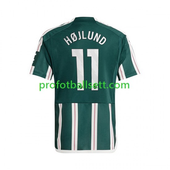 Fotballdrakt Manchester Utd Rasmus Hojlund 11 Herre Bortekit 2023-2024 Kortermet