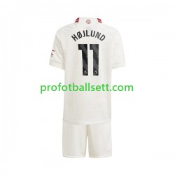 Fotballdrakt Manchester Utd Rasmus Hojlund 11 Barn Tredjekit 2023-2024 Kortermet