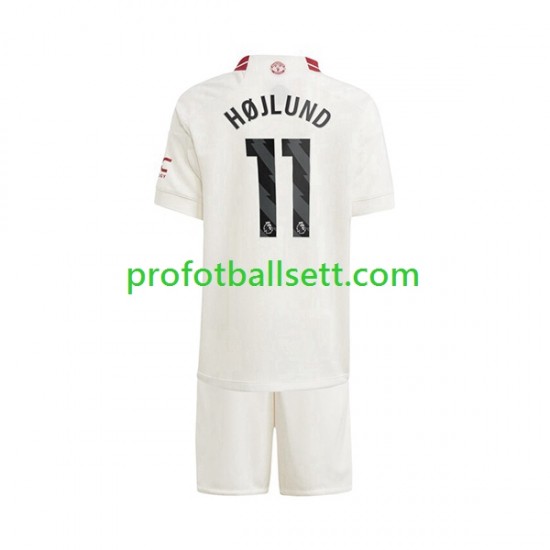 Fotballdrakt Manchester Utd Rasmus Hojlund 11 Barn Tredjekit 2023-2024 Kortermet