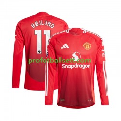 Fotballdrakt Manchester Utd Rasmus Hojlund 11 Herre Hjemmekit 2024-2025 Langermet