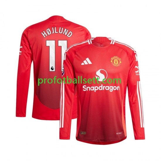 Fotballdrakt Manchester Utd Rasmus Hojlund 11 Herre Hjemmekit 2024-2025 Langermet