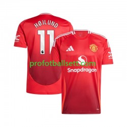 Fotballdrakt Manchester Utd Rasmus Hojlund 11 Herre Hjemmekit 2024-2025 Rød Kortermet