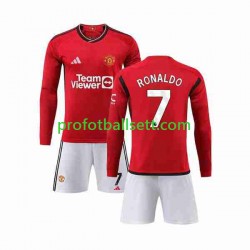 Fotballdrakt Manchester Utd Ronaldo 7 Barn Hjemmekit 2023-2024 Langermet