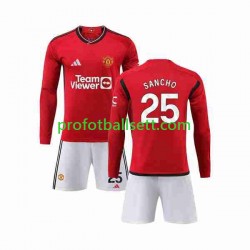 Fotballdrakt Manchester Utd Sancho 25 Barn Hjemmekit 2023-2024 Langermet