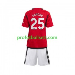 Fotballdrakt Manchester Utd Sancho 25 Barn Hjemmekit 2023-2024 Kortermet