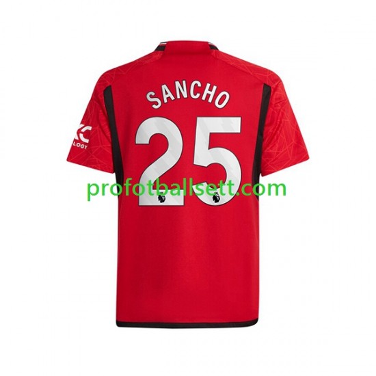 Fotballdrakt Manchester Utd Sancho 25 Herre Hjemmekit 2023-2024 Kortermet