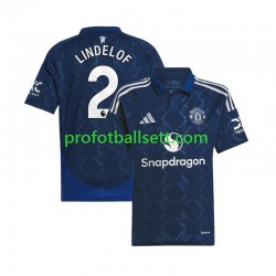 Fotballdrakt Manchester Utd Victor Lindelof 2 Herre Bortekit 2024-2025 Kortermet