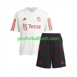 Manchester Utd 2023-2024 Hvit Treningstrøye og shorts