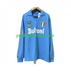 Retro Fotballdrakt Napoli 1987 1988 Herre Hjemmekit Langermet