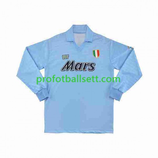 Retro Fotballdrakt Napoli 1991 Herre Hjemmekit 1990 Langermet